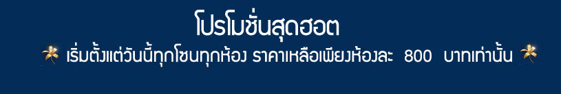 โปรโมชั่นสุดฮอต เริ่มต้นเพียง 800 บาท